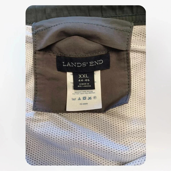 Lands End Grey Lined Swim Shorts Size XXL - Picture 7 of 7